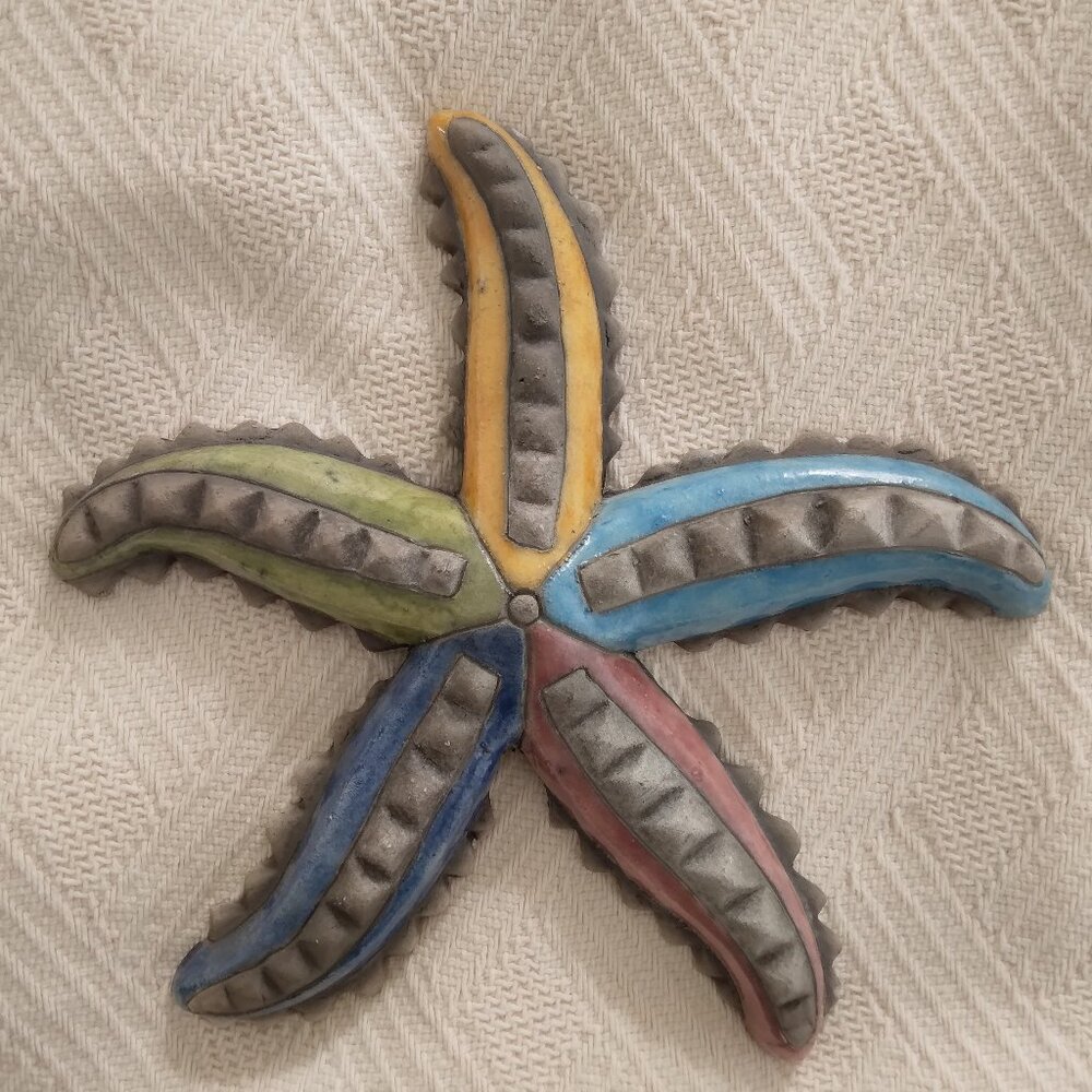 GLAZED CLAY POTTERY STARFISH